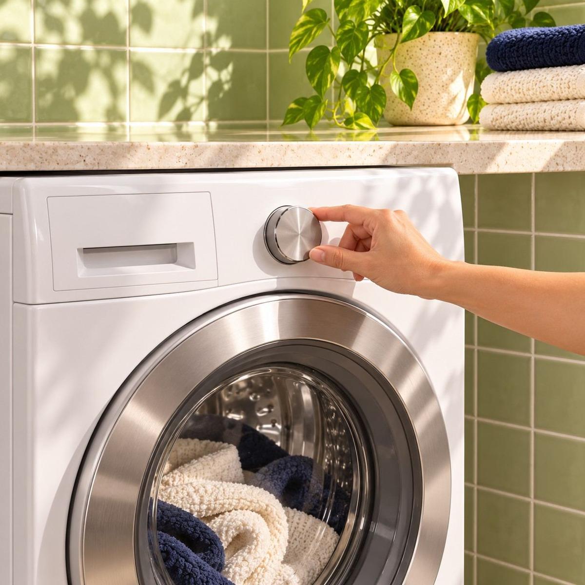 A suitable wash cycle selected